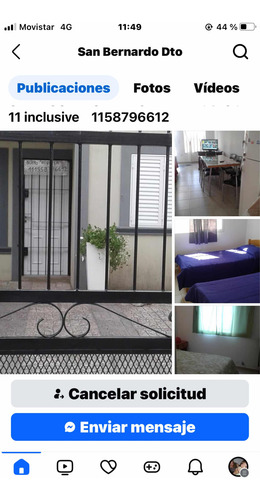 Dueña Alquila Dpto Tipo Casa En San Bernardo A 2 Cuadras Del Mar Zona Centro Sin Escaleras Solo Familias Hasta 4 Personas Incluyendo Niños, , No Mascotas