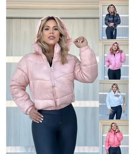 Jaqueta brilhosa feminina 2025