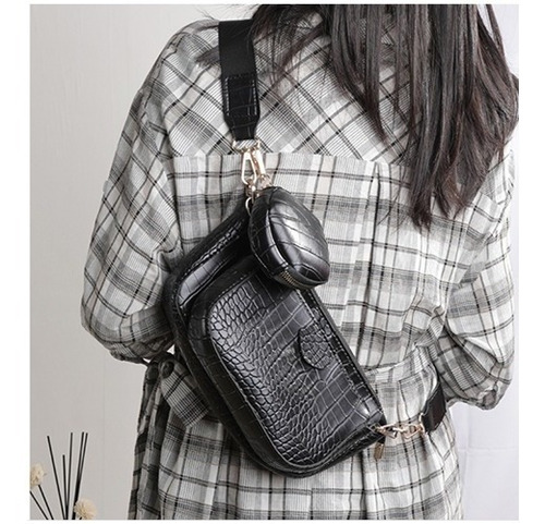 Imagen 5 de 6 de 3en 1 Bolsas De Dama De Moda Con Estampado De Cocodrilo Para
