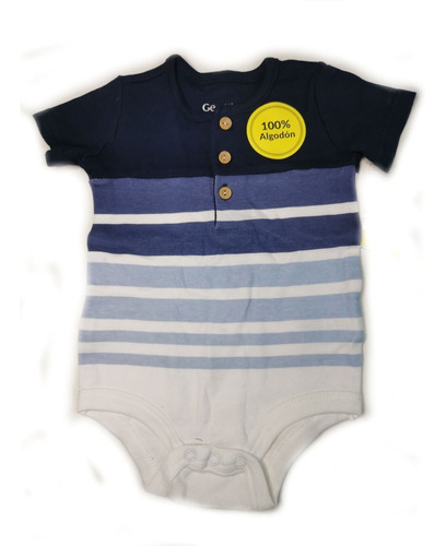 Pañalero George Para Bebe De 6m, Colores Azules 100% Algodón