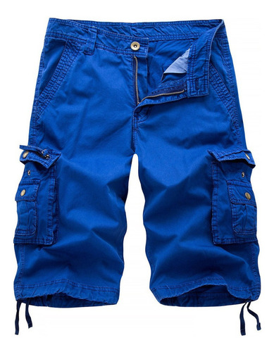 Pantalones Cortos Cargo De Talla Grande Para Hombre De Moda