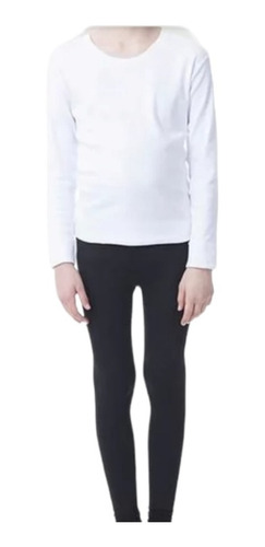 Imagen 3 de 7 de Pack 3 Camisetas Blancas Niño 100% Algodón Manga Larga