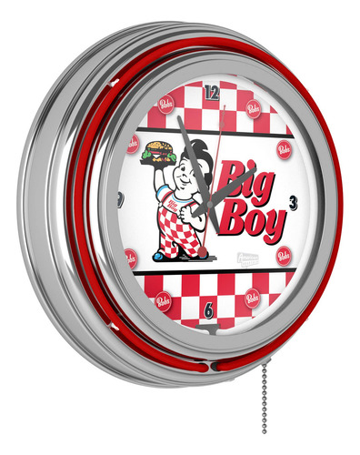 Bobs Big Boy Checkered Cromado Doble Anillo Reloj De N