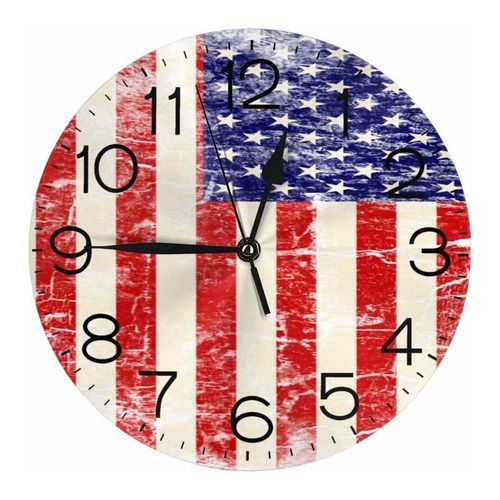 Bandera De Estados Unidos Dcor Reloj De Pared Número D...