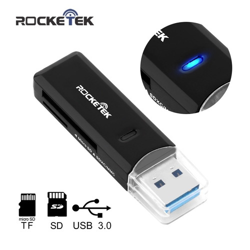 Lector De Memoria Sd Y Micro Sd Rocketek Salida Usb 3.0