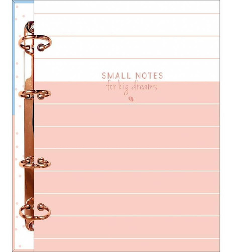 Caderno Argolado Tilibra Sonho 80 Folhas Tons Pasteis Rosa