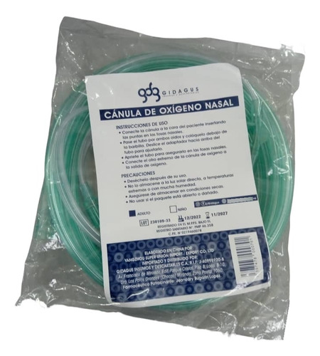 Canula De Oxigeno Nasal Adulto