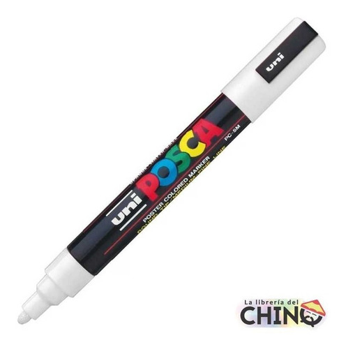 Marcador De Uni Posca Pc-5m Pintura Acrilica Blanca