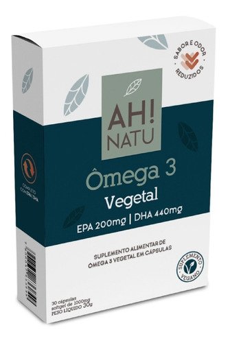 Ômega 3 Vegetal Ah! Natu - 30 Cápsulas