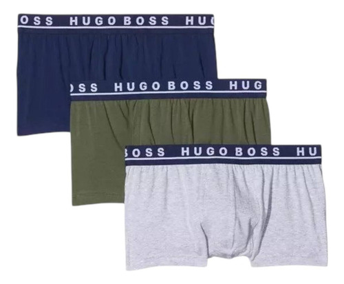 Bóxer Trunk Hugo Boss Algodón 3 Pack 936278 Original Y Nuevo