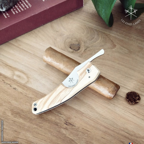 Imagem 6 de 7 de Cortador Charutos Les Fines Lames Le Petit Cuba Olive Wood