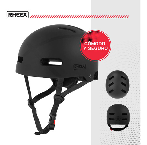 Casco Para Monopatin Bici Mtb Skate Rollers Comodo Y Seguro Negro L