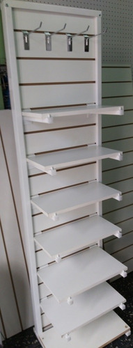 Imagen 5 de 7 de 10 Mensulas Exhibidor Panel Ranurado De Caño Cuadrado 25cm