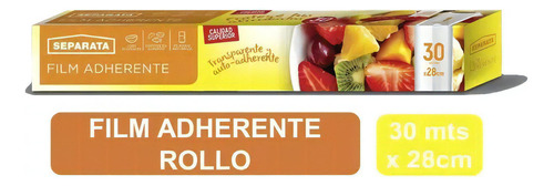 Rollo Film Adherente Separata 30mts X 28 Cm