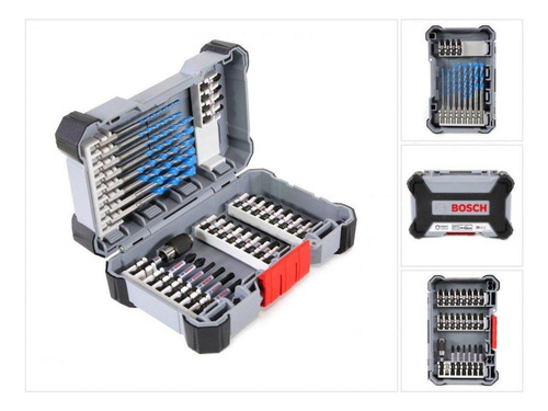 Imagen 2 de 5 de Juego Set Kit Bosch Mechas Adaptador Puntas Impact 35 Piezas