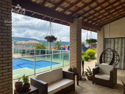 Imagem 9 de 14 de Chácara Em Condomínio Fechado, Piscina, Churrasqueira.