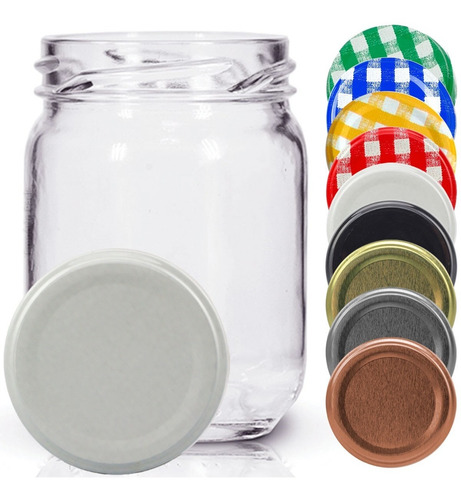 10 Potes De Vidro Conserva 200ml Com Tampas E Lacre