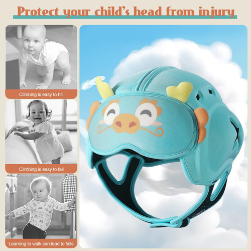 Casco Protector Bebé Transpirable Anticolisión Ajustable 6-2 Baby Dragon Nombre Del Diseño