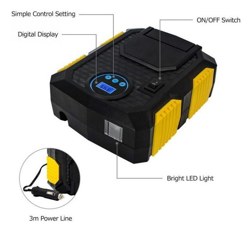 Bomba De Compresor De Aire, 150 Psi, 12 Voltios Dc