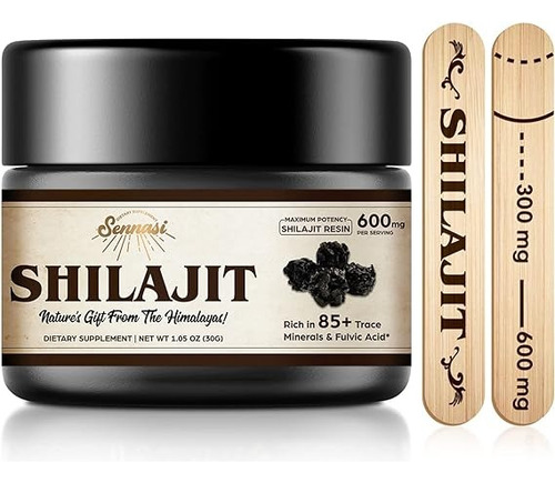 Sennasi Resina Shilajit Natural 600mg 30g Rica En Minerales