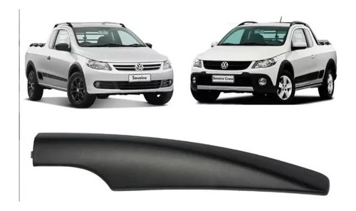 Par Moldura Preta Rack Teto Direita Saveiro Trend Trooper Vw