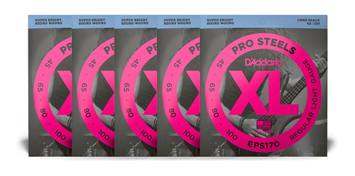 Pack De 5 Cuerdas Para Bajo Eléctrico D'addario Eps170