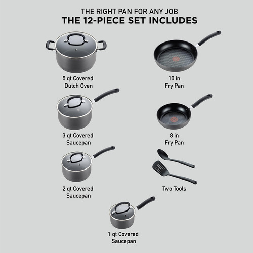 T Fal Utensilios De Cocina Ha Titanium Antiadherente Gris