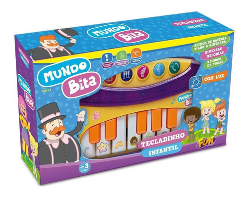 Mundo Bita Teclado Infantil - Fun Divirta-se