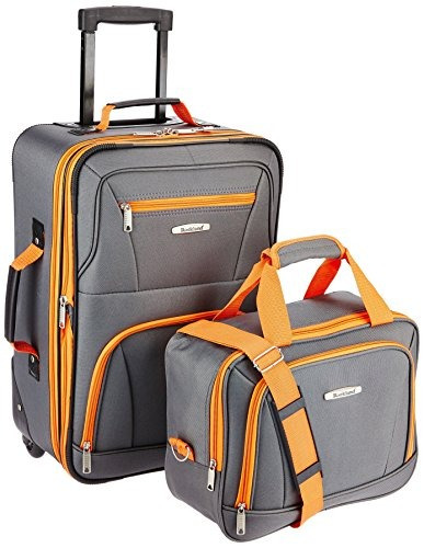 Rockland Luggage - Juego De 2 Piezas, Carbón De Leña, Talla