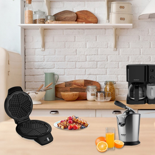 Imagen 9 de 10 de Wafflera Pe-wm186 + Cafetera Pe-ct01 + Exprimidor Pe-ec403ix