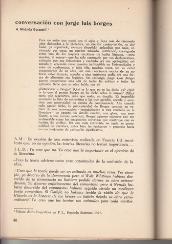 Conversacion Jorge Luis Borges Alvaro Miranda Uruguay 1978