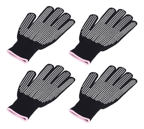 Pink Heat Resistant Gloves 4pcs High Temperature Anti