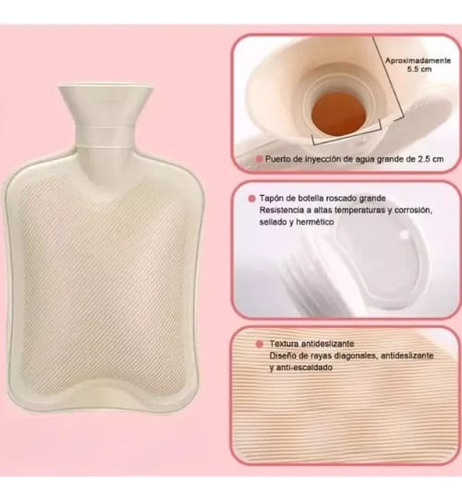 Bolsa De Agua Caliente 1l Diseño Hello Kity Cólicos Dolores Rosa
