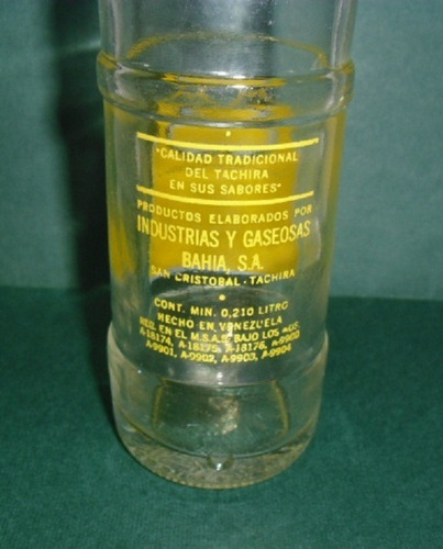 Imagen 3 de 6 de Bahia Deliciosa Del Tachira Botella Antigua De Coleccion