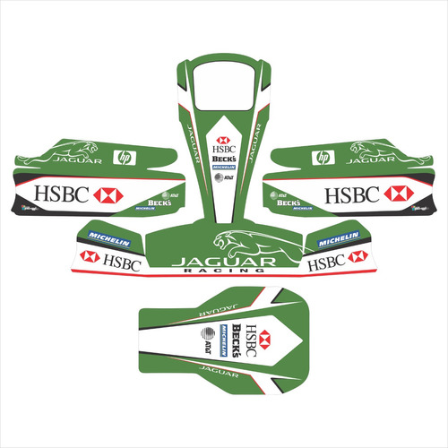 Adesivos Kart - Réplica F1 Jaguar Hsbc