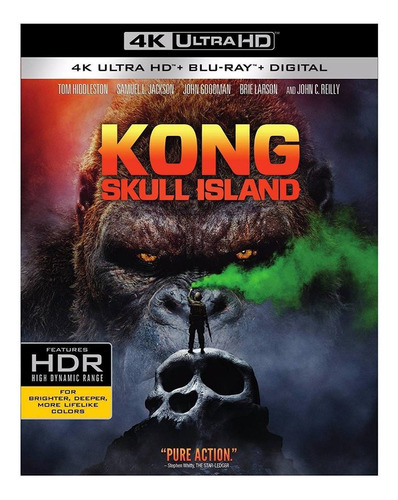 Kong La Isla Calavera Pelicula 4k Ultra Hd + Blu-ray + Cop D