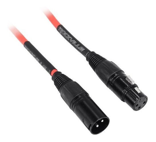 Cable Para Micrófono: Rockville Rcxfm50p-r Rojo 50' Hembra A