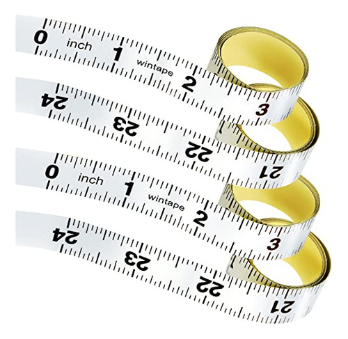 Prasaco 4 Rolls Auto-adhesive Measuring Tape, 24 Inch Workbe