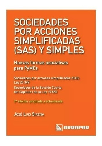 Sociedades Por Acciones (sas) Y Simples 3° Ed - Errepar