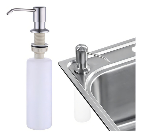 Dispenser Detergente Porta Sabonete Liquido Embutir Cor Inox