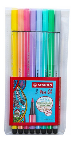 Plumón Pen 68 Set X8 Stabilo