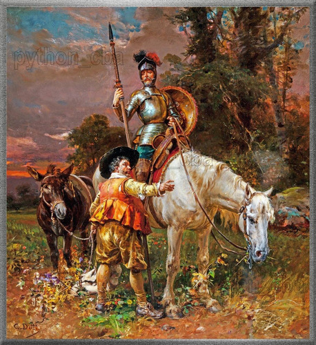 Cuadro Don Quijote Y Sancho Panza - Cesare Auguste Detti