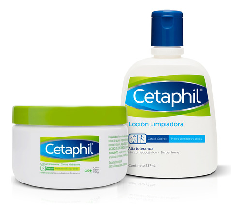 Combo Cetaphil Crema Hidratante + Loción Limpiadora