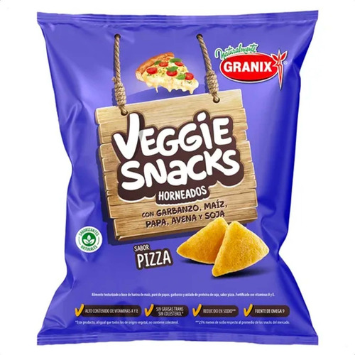 Veggie Snacks Pizza Vegano Horneados Snack Salado Granix