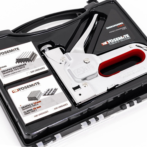 Imagen 2 de 9 de Engrapadora Clavadora Manual 3 En 1 + Insumos - Yosemite