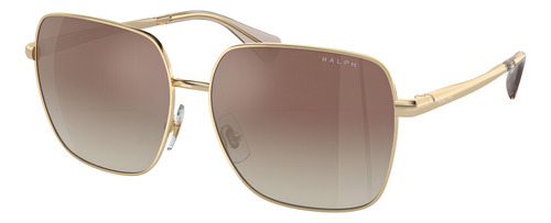 Gafas De Sol Shiny Pale Gold Espejado Ralph Originales Color Dorado