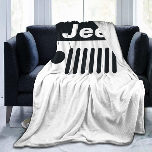 Jeep Wrangler Logo Fleece Throw Blanket Manta De Franel...