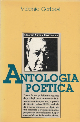 Antologia Poetica Vicente Gerbasi (Usado)