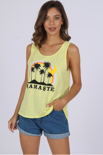 Musculosa Mujer Algodon Estampada