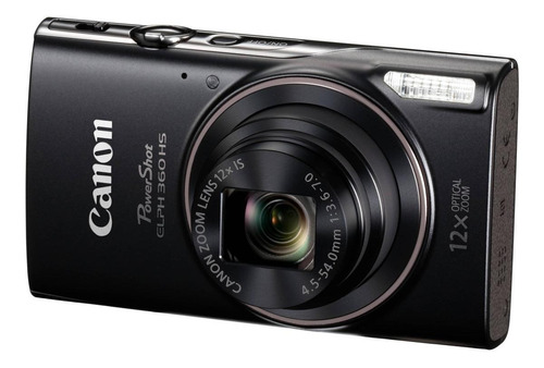 Imagen 2 de 4 de Canon PowerShot ELPH 360 HS compacta color negro
